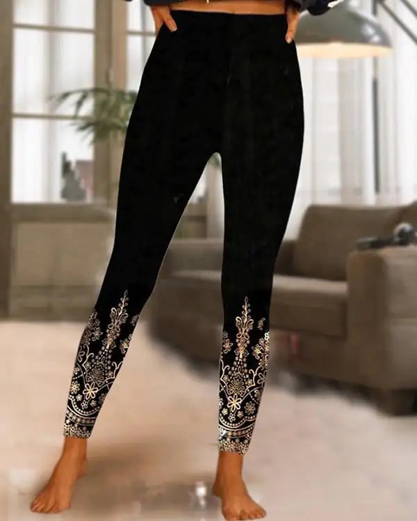 Hawaiian Style 3D Digital Print Leggings for All