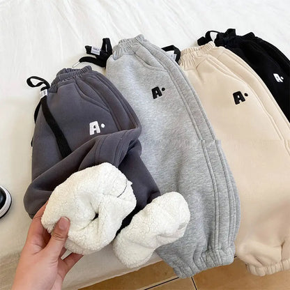 Children's Plush Sweatpants for Boys and Girls