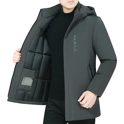 Men's Thickened Hooded Cotton-Padded Jacket (Large Size)