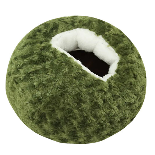 Cozy Seaweed Green Plush Foot Warmers for Big Shoes