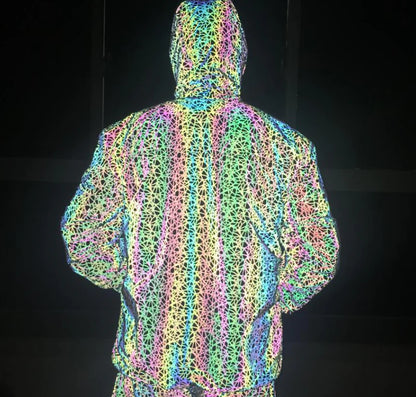 Colorful Reflective Jacket for Streetwear and Casual Use