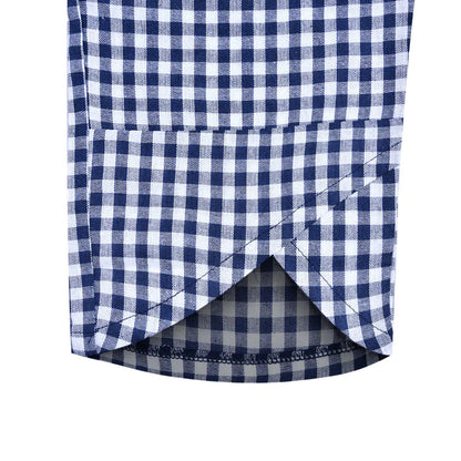 Cropped Pants with Checkered Panels for Versatility