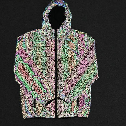 Colorful Reflective Jacket for Streetwear and Casual Use