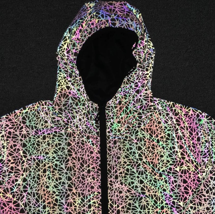 Colorful Reflective Jacket for Streetwear and Casual Use