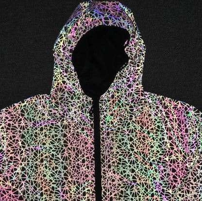 Colorful Reflective Jacket for Streetwear and Casual Use