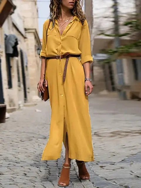 Long Shirt Dress with Flowy Design