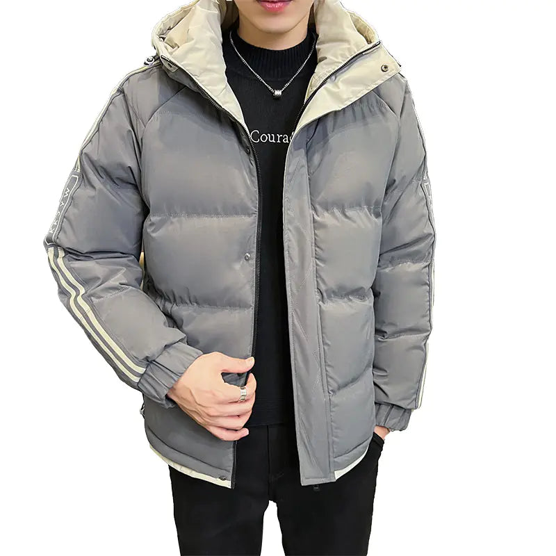 Men's Thickened Hooded Cotton-padded Casual Jacket