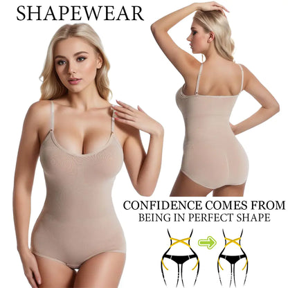 Plus Size Body Shaping Bodysuit with Butt Lift Design