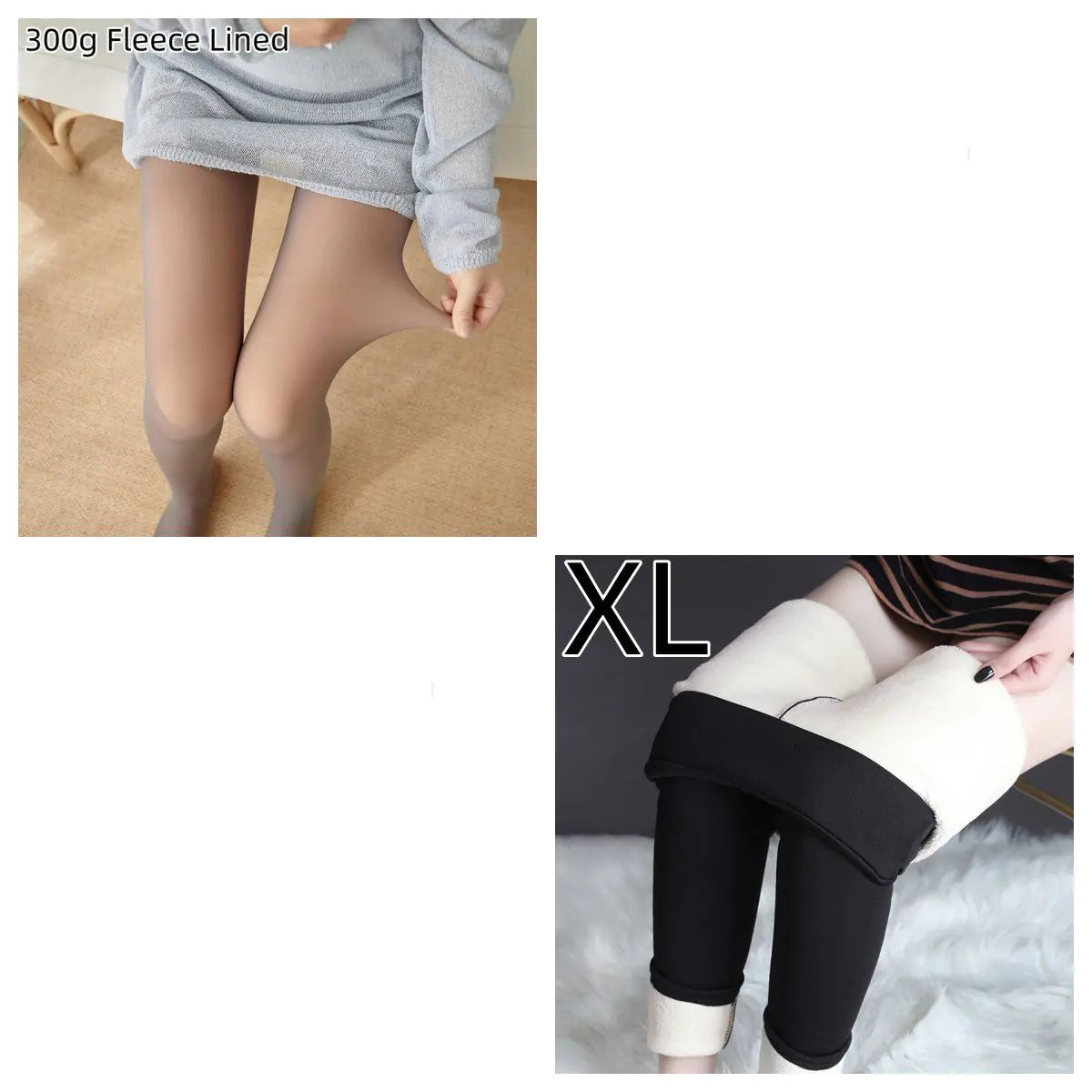 Thickened Fleece-lined Sheer Transparent Pantyhose