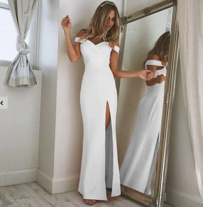 Strapless Split Maxi Dress
