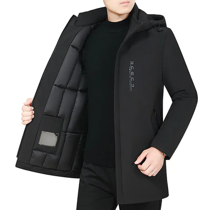 Men's Thickened Hooded Cotton-Padded Jacket (Large Size)