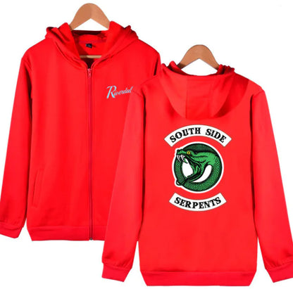 Riverdale Men's Zip Hoodie with Fleece Lining (Casual)