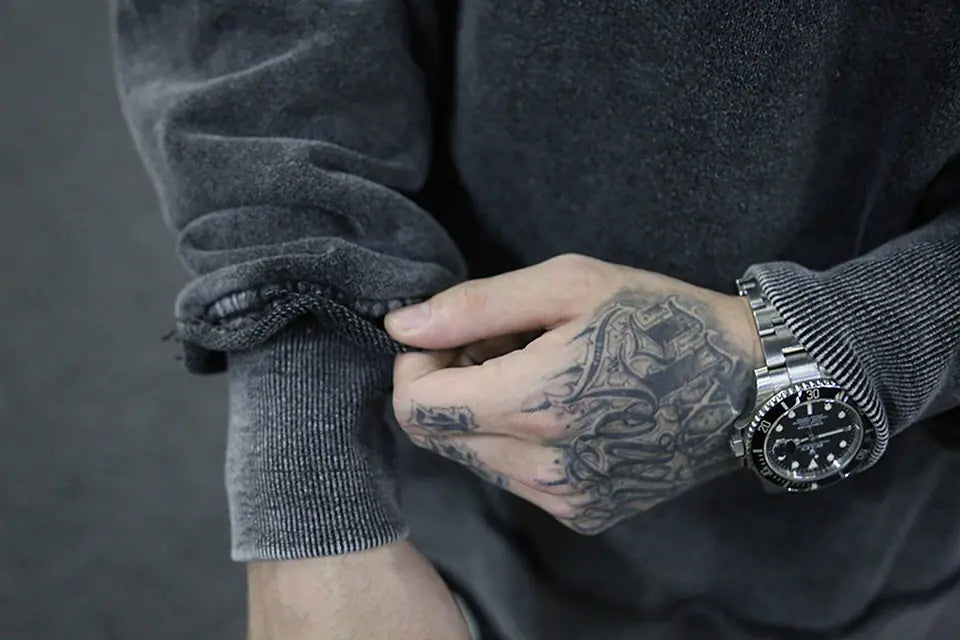 Vintage Wash Oversized Hoodie in Solid Gray