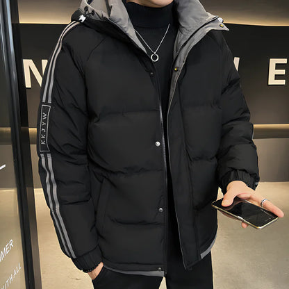 Men's Thickened Hooded Cotton-padded Casual Jacket
