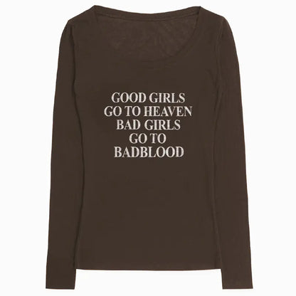 V-Neck Long Sleeve Angel Wings Hollow T-Shirt