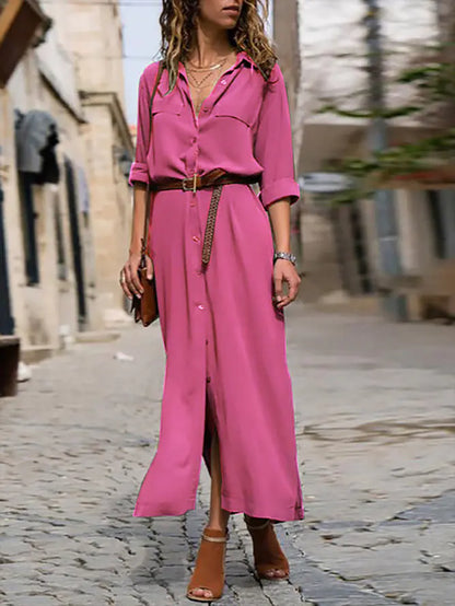 Long Shirt Dress with Flowy Design