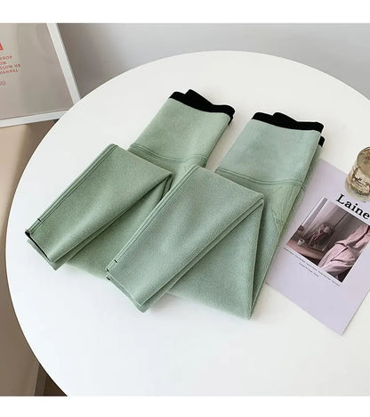High-Waisted Slimming Sports Leggings for Warmth