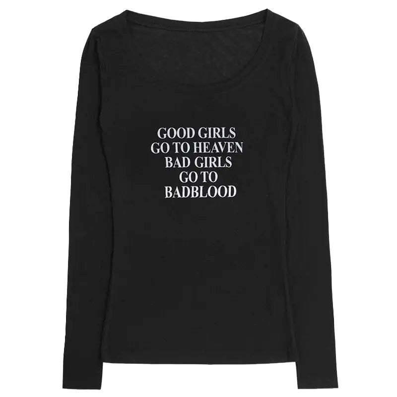 V-Neck Long Sleeve Angel Wings Hollow T-Shirt