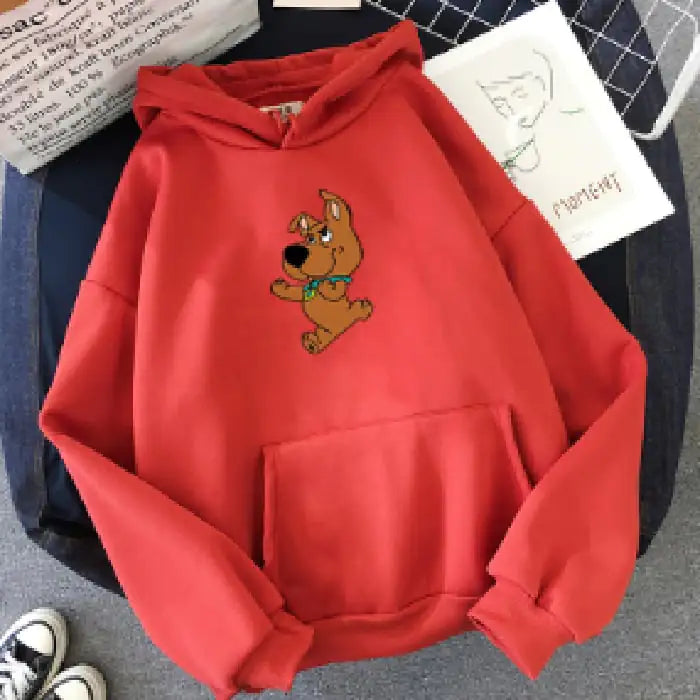 Korean Plus Velvet Hooded Sweater for Women