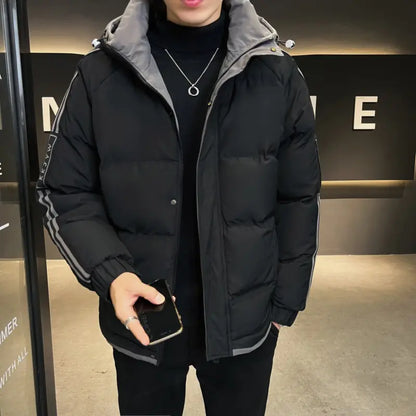Men's Thickened Hooded Cotton-padded Casual Jacket