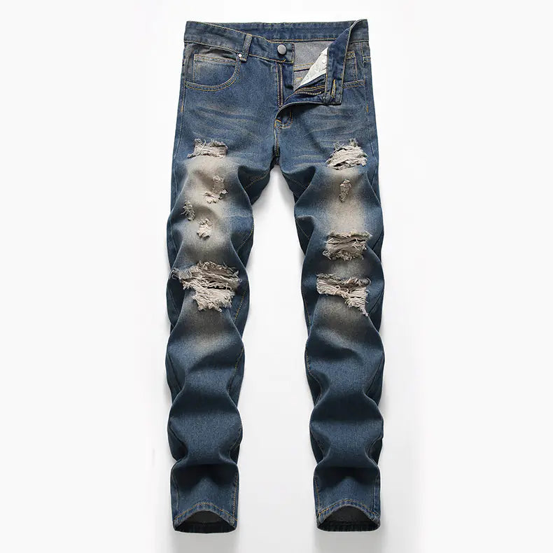 Men's Distressed Vintage Ripped Jeans for Amazon