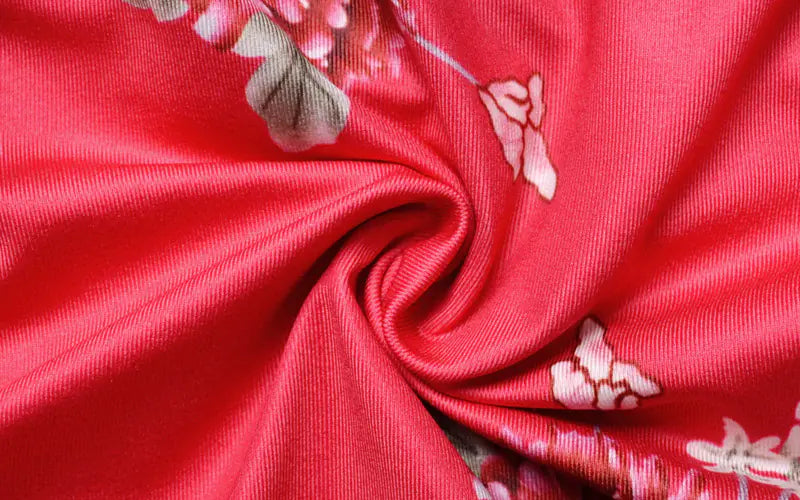 Sexy Deep V-Neck Floral Ruffle Bodycon Dress