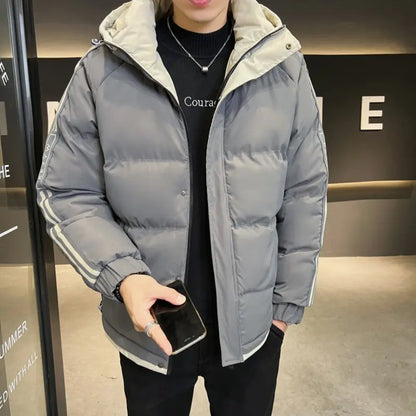 Men's Thickened Hooded Cotton-padded Casual Jacket
